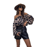 Spring Halter Women's Top Long Sleeve